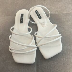 White sandals